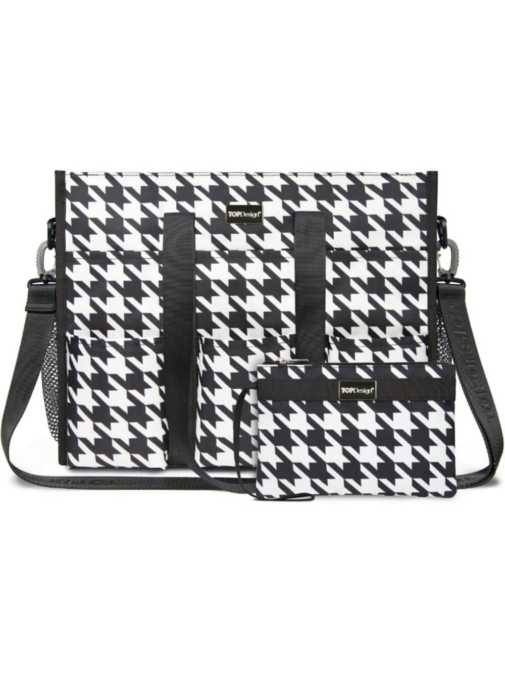 Utility Water Resistant Tote Bag - 22 Pockets, Zipper Closure, Perfect for